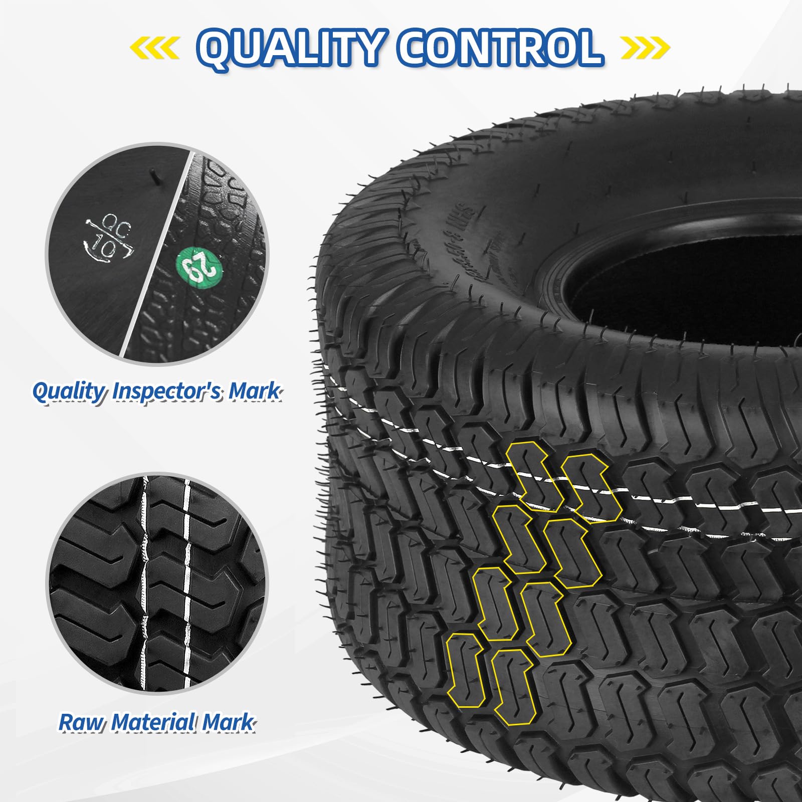 2 Cámaras De Aire 16x6.50-8 Y 16x7.50-8 Con Válvula TR13 Recta – Para Carrito De Golf, Tractor, Cortacésped, Quads Y Remolques – Tubo Interior Reforzado