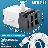 Vista 2 de Mini bomba de agua de 1W para acuario pecera, tanque de tortuga