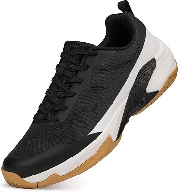 Wide Tennis Shoes for Men | All Court Pickleball Racquetball & Squash Athletic Sneakers | Arch Support & Cushioned Midsole