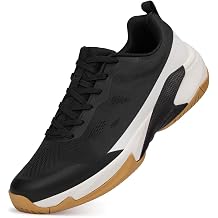 Wide Tennis Shoes for Men | All Court Pickleball Racquetball & Squash Athletic Sneakers | Arch Support & Cushioned Midsole