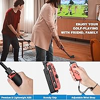 Vista 6 de INFURIDER Club de golf compatible con Nintendo Switch Mario Golf Super Rush, mango Joy-Con agarre de control para Switch Golf Gaming con correa