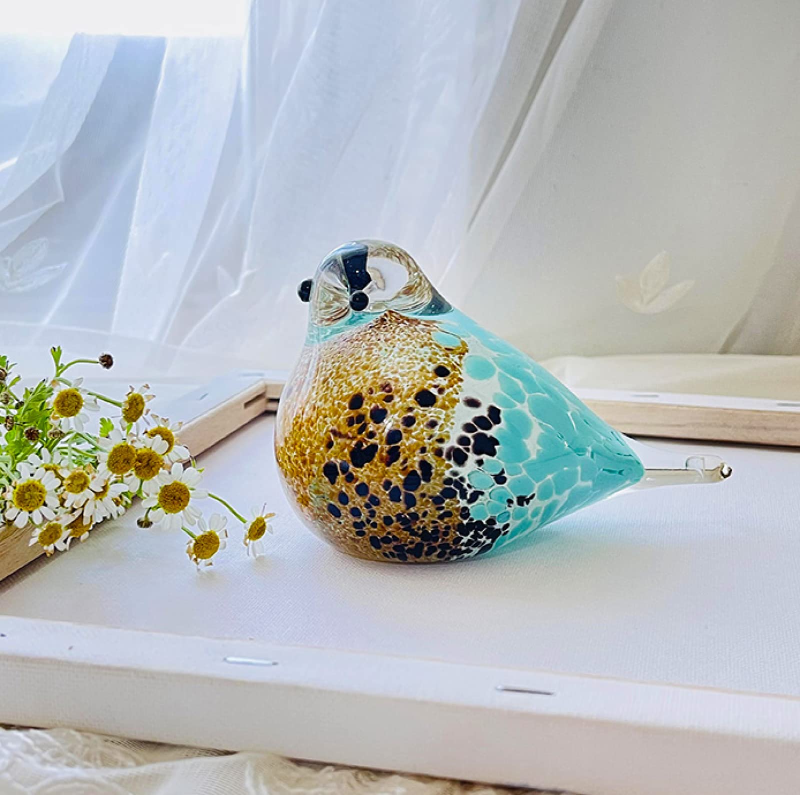 Presse-papiers Oiseau En Verre Soufflé H&D - Déco Maison élégante, Idée Cadeau Originale