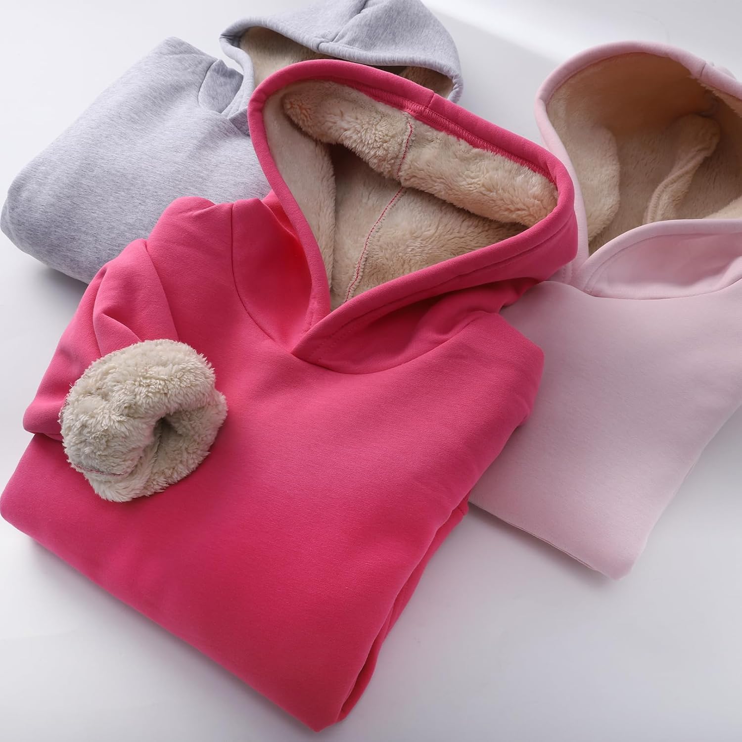 Flygo Unisex Boys Girls Fleece Lined Sherpa Hoodie Kids Warm Winter Hoodies Pullover Hooded Sweatshirt Sweater 4-13Y - Image 7