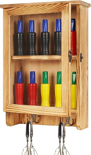 Creproly Soporte para llamadas de pato, soporte para llamadas, regalos de caza de patos, decoración de pared, soporte de pared visible de madera