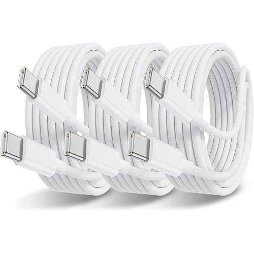 Essri USB C to USB C Cable 6FT for Apple iPhone 16 15 Charger Cord,3Pack 60W C to C Cable Fast Charging Wire for iPhone 16 15 Pro Plus Pro Max iPad Pro/Air MacBook Pro/Air,for Galaxy S24 S23 and More