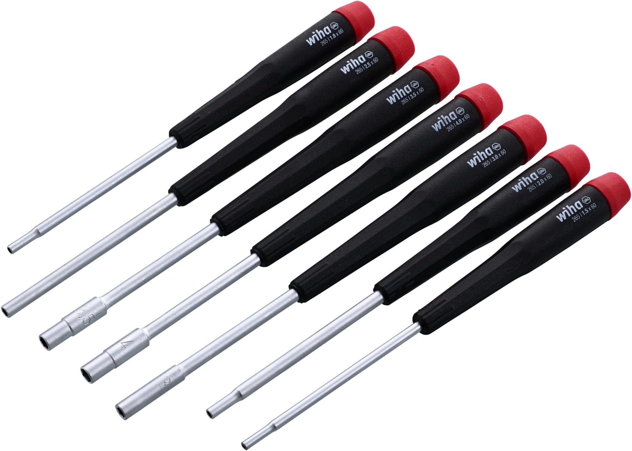 WIHA 26592 Nut Driver Set With Precision Handle Metric 7 Piece
