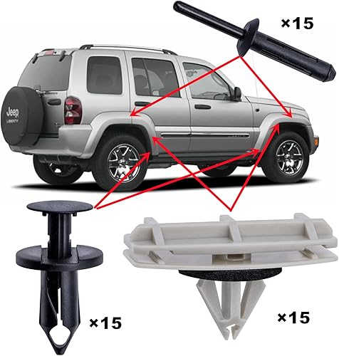 Miniatura 7 de Rexka Kit de hardware de pinzas de guardabarros de rueda para Jeep Liberty 2006-2012 55157055AA 6503598 6506007AA 55156429AA