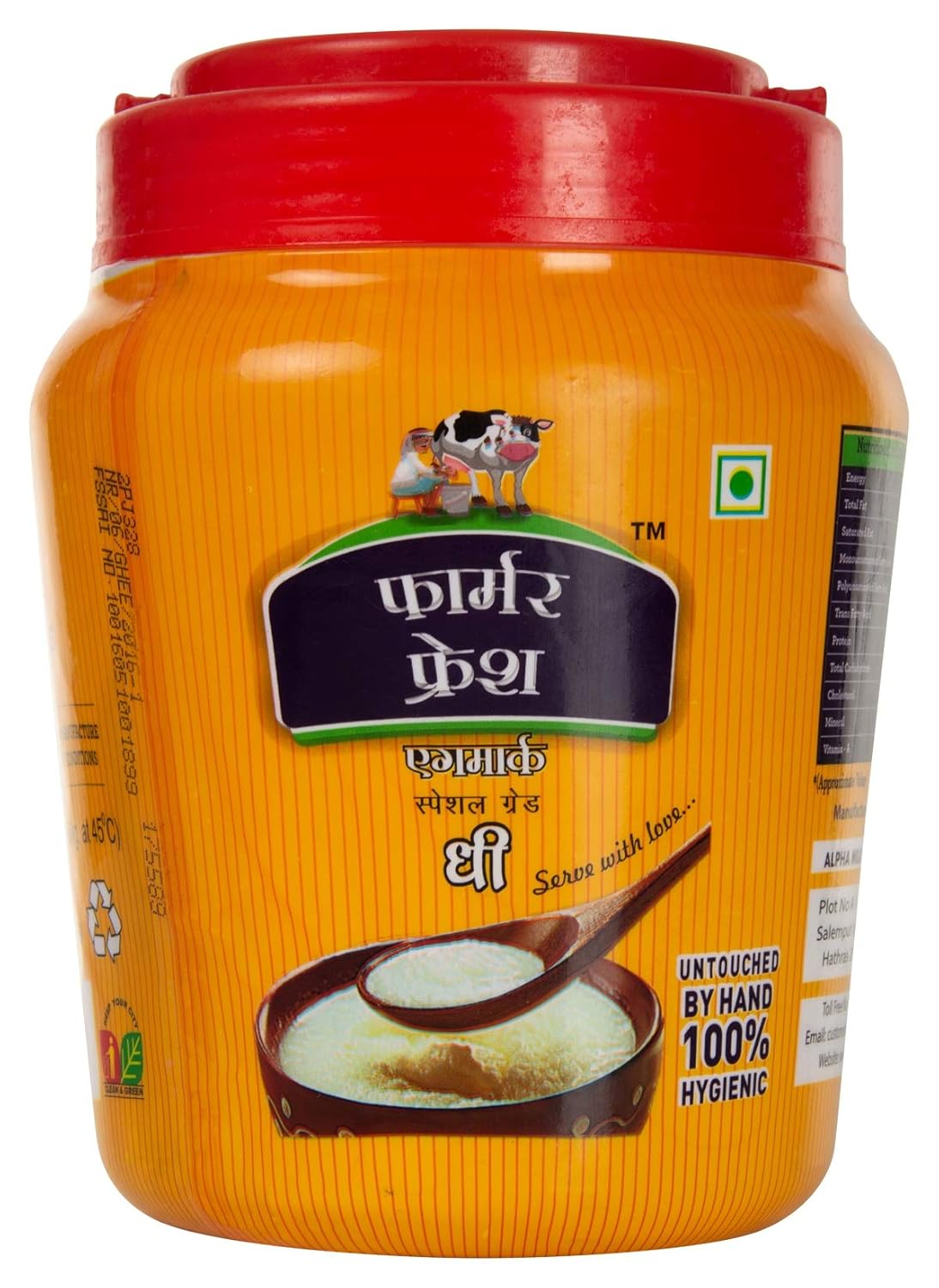 Farmer Fresh 2L Cow Desi Ghee Pet Jar 100 Pure and Natural Highly