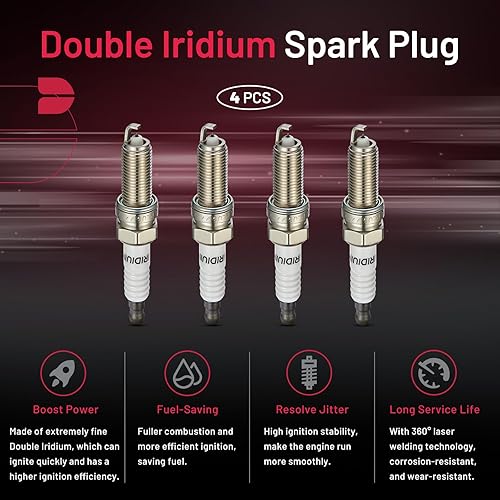 Miniatura 5 de BDFHYK Juego de 4 bujías iridio compatibles con Hyundai Santa Fe Sport 2013-2016, Tucson 2014-2015, Sonata 2011-2014, compatible con Kia Sportage