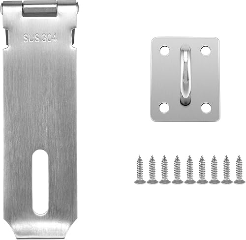 Miniatura 6 de Tidorlou Paquete de 3 cerraduras de puerta, cerrojo de seguridad de acero inoxidable, cerrojo de bloqueo de puerta, acabado cepillado de acero 304,