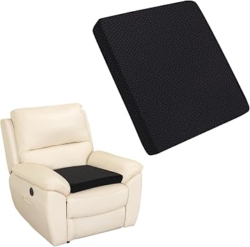 Recliner Cushions for Long Sitting Foam Seat Cushion Soft Tufted Layer for Elderly Seniors, Recliner Chair, Floor Pillow, Office Chair, Car, No Pressure on Thighs, 20X20X3 Inch - Knitted Black