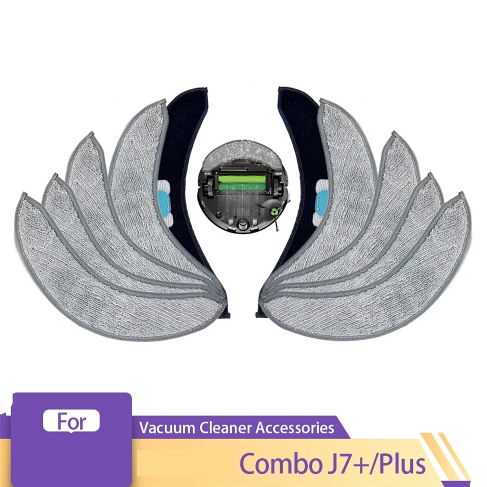 Paño De Fregona Para Aspiradora Robot, For Irobot, for Roomba Combo J7+/Plus Piezas de aspiradoras Almohadillas de repuesto for fregona Accesorios Almohadilla de fregona de microfibra Piezas de almoha
