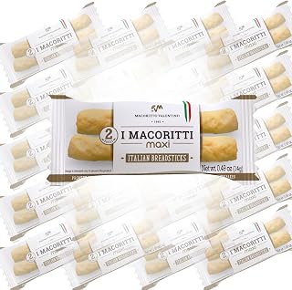 I Macoritti MAXI Breadsticks - Authentic Italian Oven-Baked Snacks, Non-GMO, Zero Sugar, Preservative-Free, Made in Italy, Pack of 25 (0.49 oz Each)