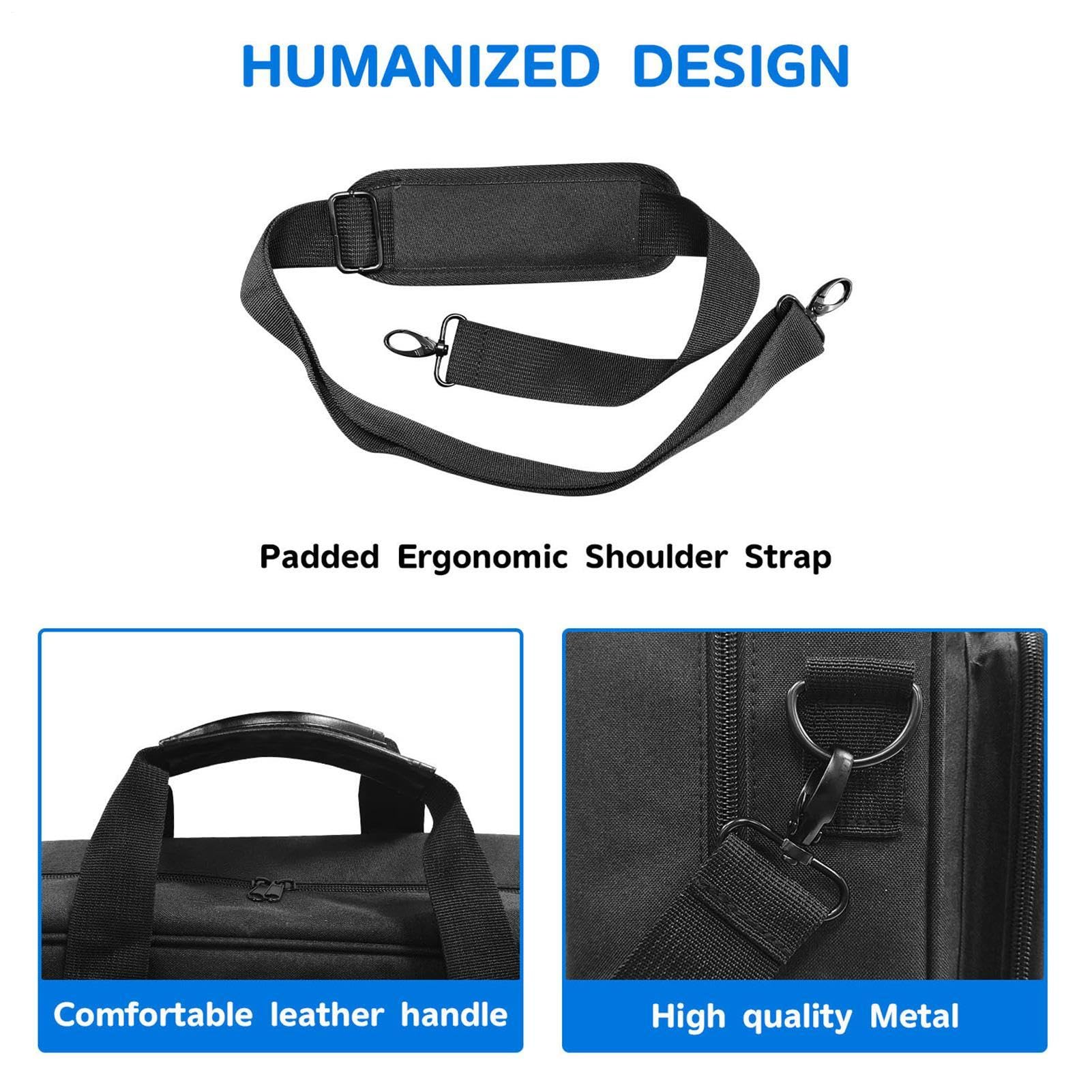 Damen Aktentasche Laptoptasche | Große Kapazität Laptop | Aufbewahrungstasche - Mobile Drucker Trageschicht Schulter & Trolley Gurt Druckerkoffer Gepolstert für Arbeit Reisen Business