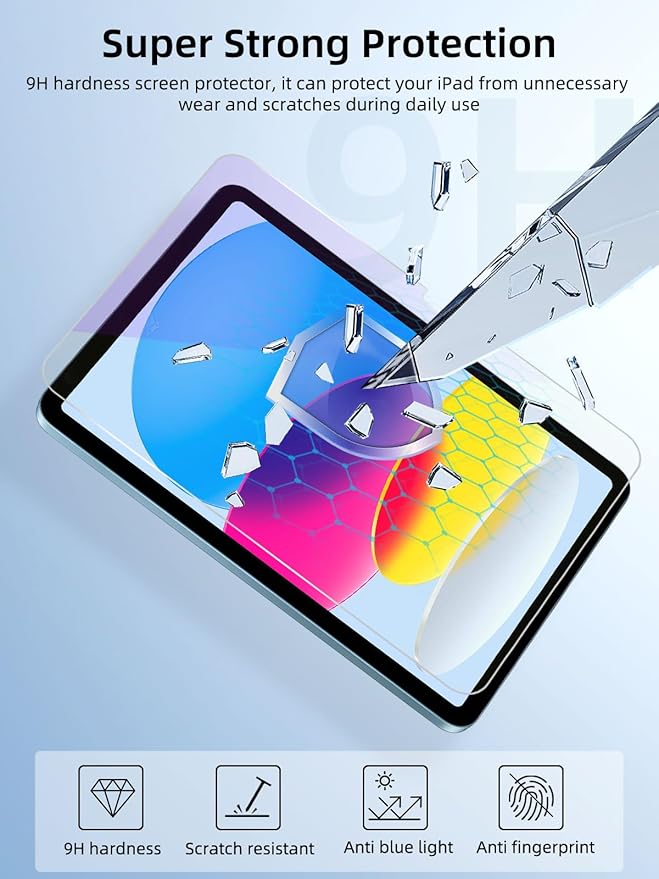 Pack de 2 Protectores de Pantalla Anti Luz Azul para iPad 11 y 10 Gen miniatura 4