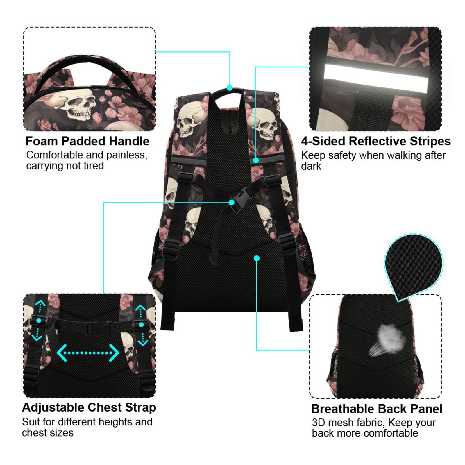 Lindas mochilas de viaje para laptop, mochila escolar para hombres, mujeres, adolescentes y niños