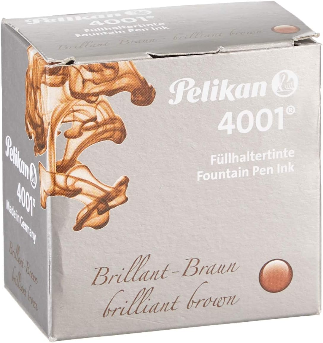 4001 Fountain Pen Ink Bottle - 30ml (Brilliant Brown)