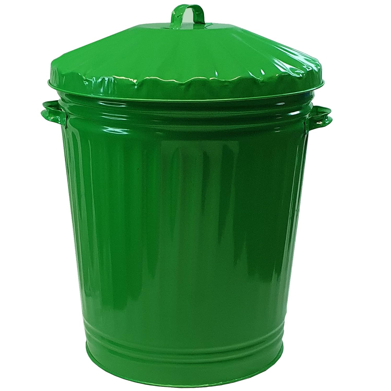 90L Metal Bin Retro Vintage Style Metal Dustbin with Lid Suitable as
