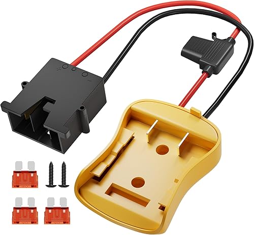 Adaptador de batería de 20 V para adaptador de rueda eléctrica Dewalt con conector de arnés de cables Cable de 12 AWG compatible con ruedas