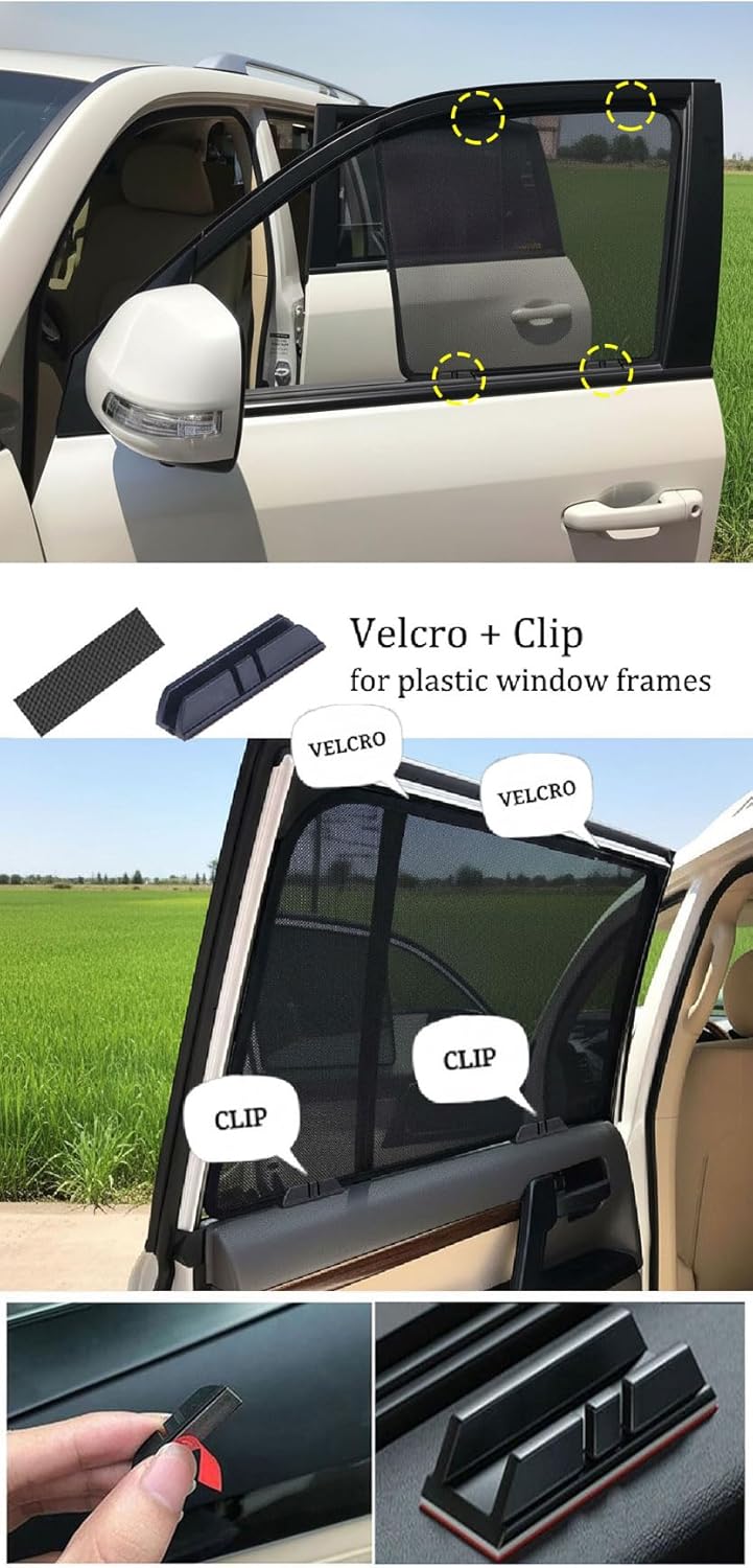 Car Sun Shade Side Window Shade for Grand Cherokee L 2021-2026 Baby UV Protection Magnetic Curtain Sunshade Auto Accessories Foldable(Side Window 6pcs)