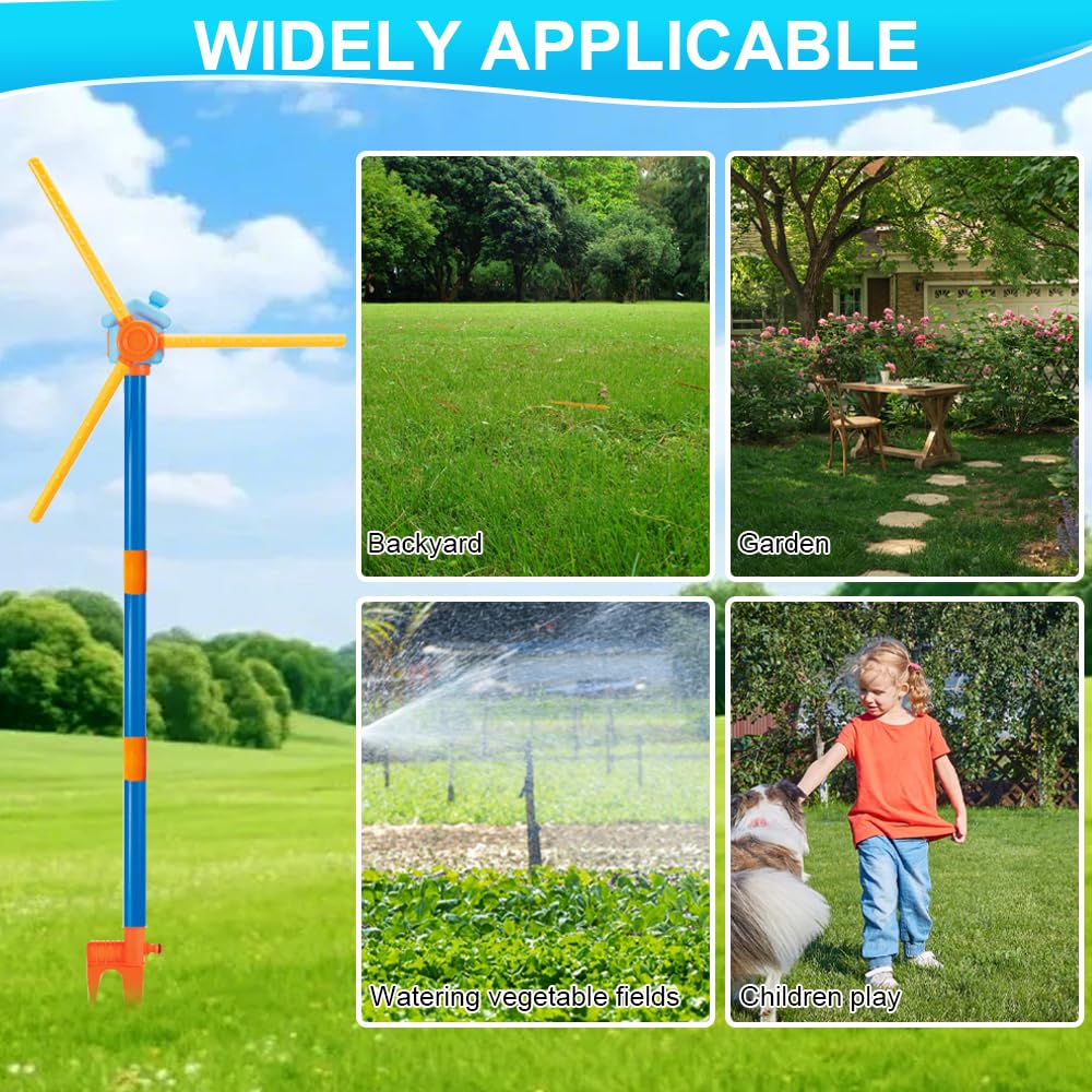 Jouet d'Arrosage d'eau pour Enfants, 360° Rotatif Jardin Jouet D'extérieur pour Enfants de 3-12 Ans, Jouet de Jardin d'extérieur, Divertissement Aquatique Estival pour garçons et Filles