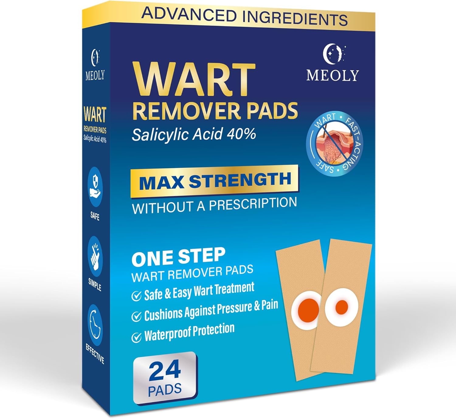 Plantar Wart Remover Pads: Salicylic Acid Wart Remover Bandaid for ...