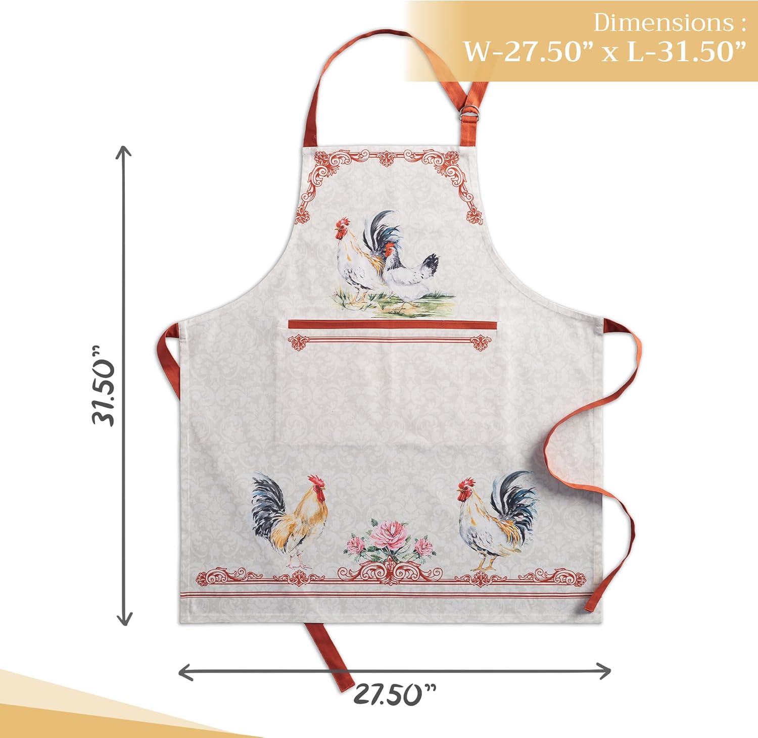 Maison d' Hermine 100% Cotton Apron for women with Pocket Kitchen Chef Apron for Men Cooking Easter Decorations - Image 4
