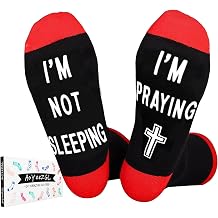 Christian socks Prayer socks Birthday Gifts for Dad,Men Husband Grandpa Women idea Fathers Day Christmas