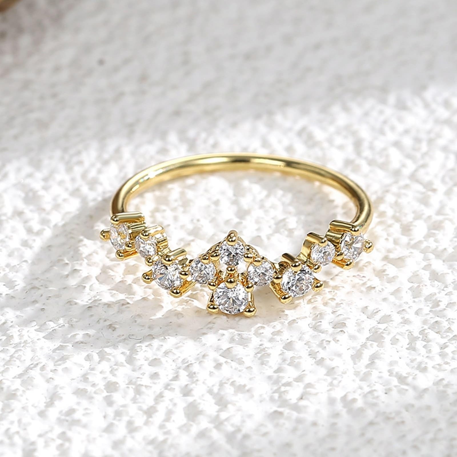 Anillos para mujer, bisutería Moissanite, anillo para mujer, oro 9 K, Au375/Au585/Au750, con moissanitas, talla 45 (14,3), clásico para tía día de la madre, personalizado