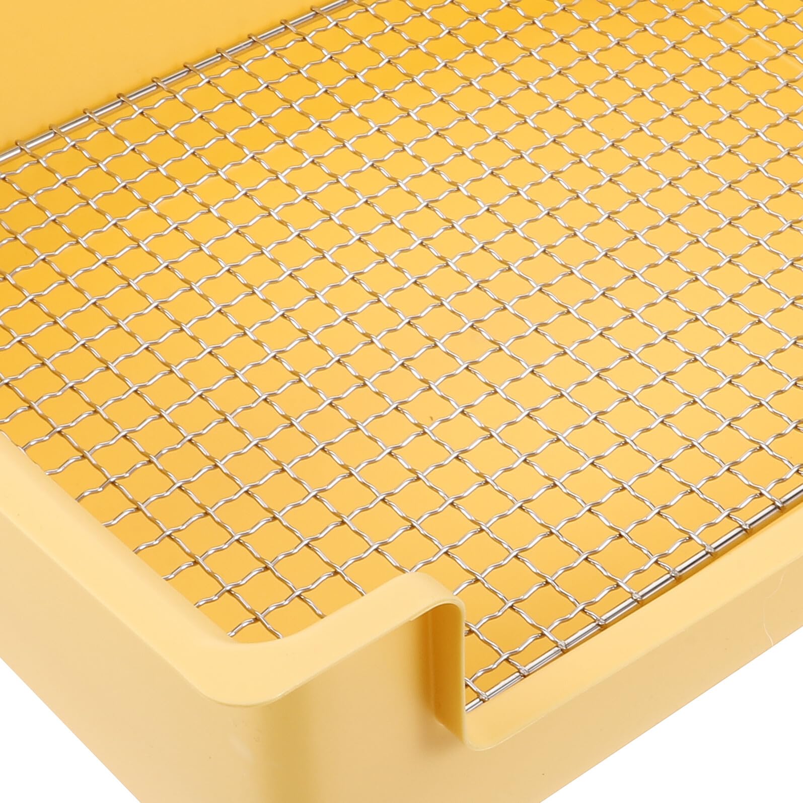 Mobestech Lettiera per Conigli Grande in Plastica e Metallo Rettangolare, Vasino per Addestramento Cuccioli e Cavie, per Cucina e Bagno, Mini Portatile e Facile da Pulire