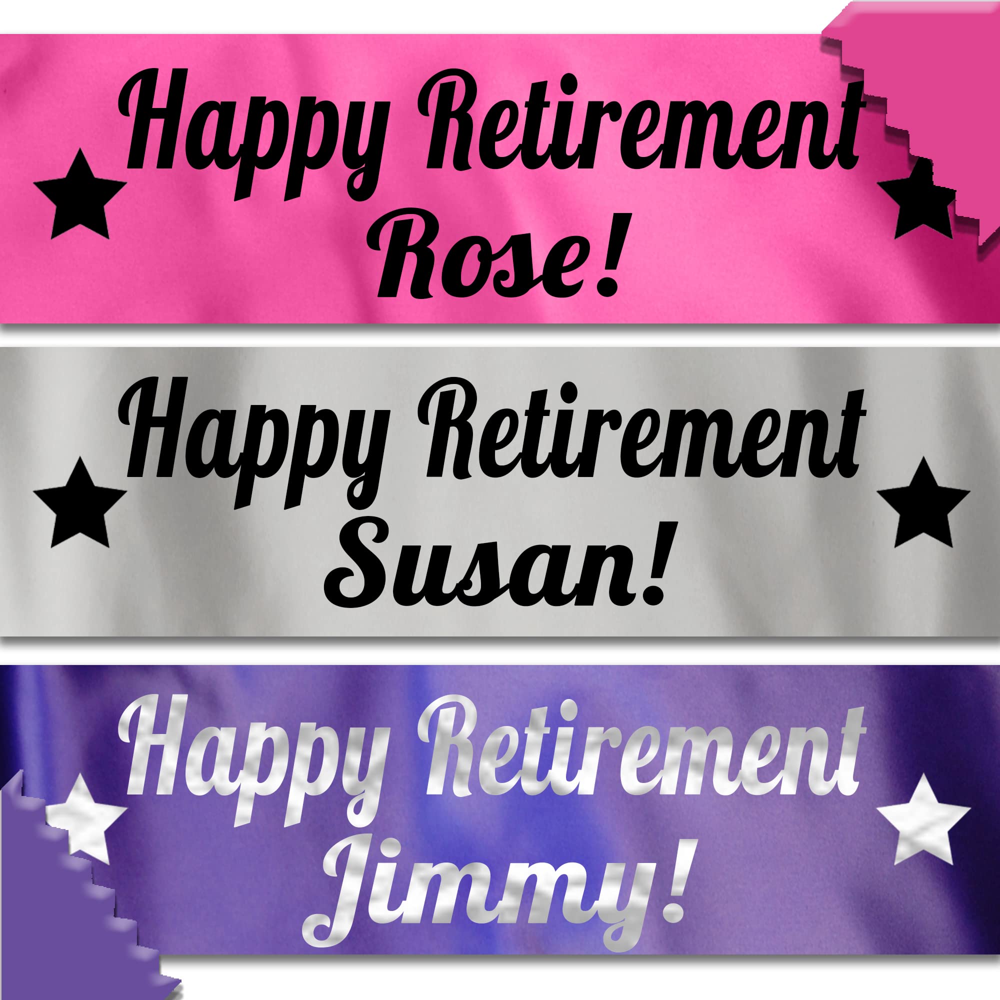 Personalised Happy Retirement Banner Wall Decoration Party Senior Leaving Work Pension 80cm x 10cm