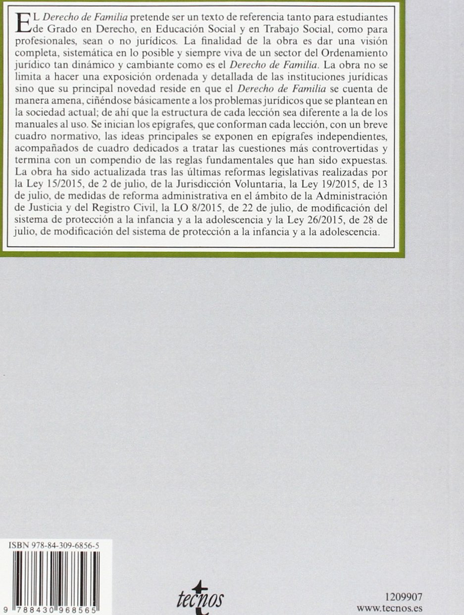 Derecho de Familia: Lecciones de Derecho Civil