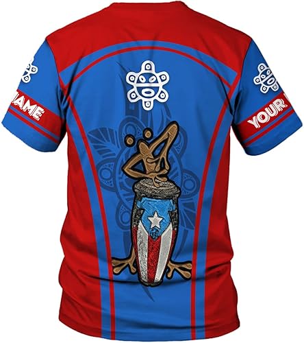 Miniatura 3 de AOVL - Camisetas con nombre personalizado de Puerto Rico en 3D, camiseta de bandera de Puerto Rico para hombres y mujeres, S-5XL con bandera
