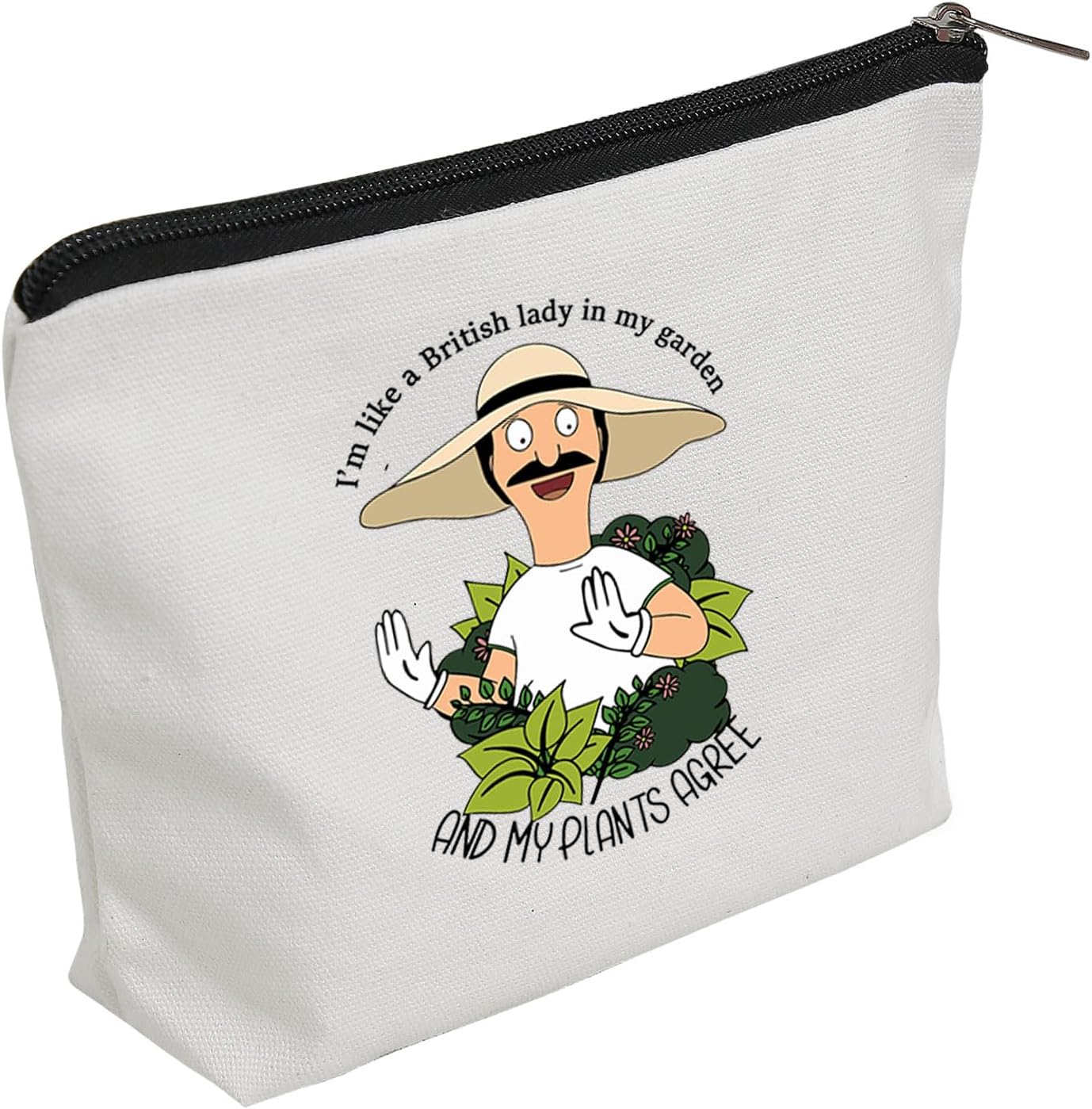 WZJHCL Bob's Makeup Pouch - Bob Cosmetic Kit Storage Bag - British Lady in Garden (Bob Garden)