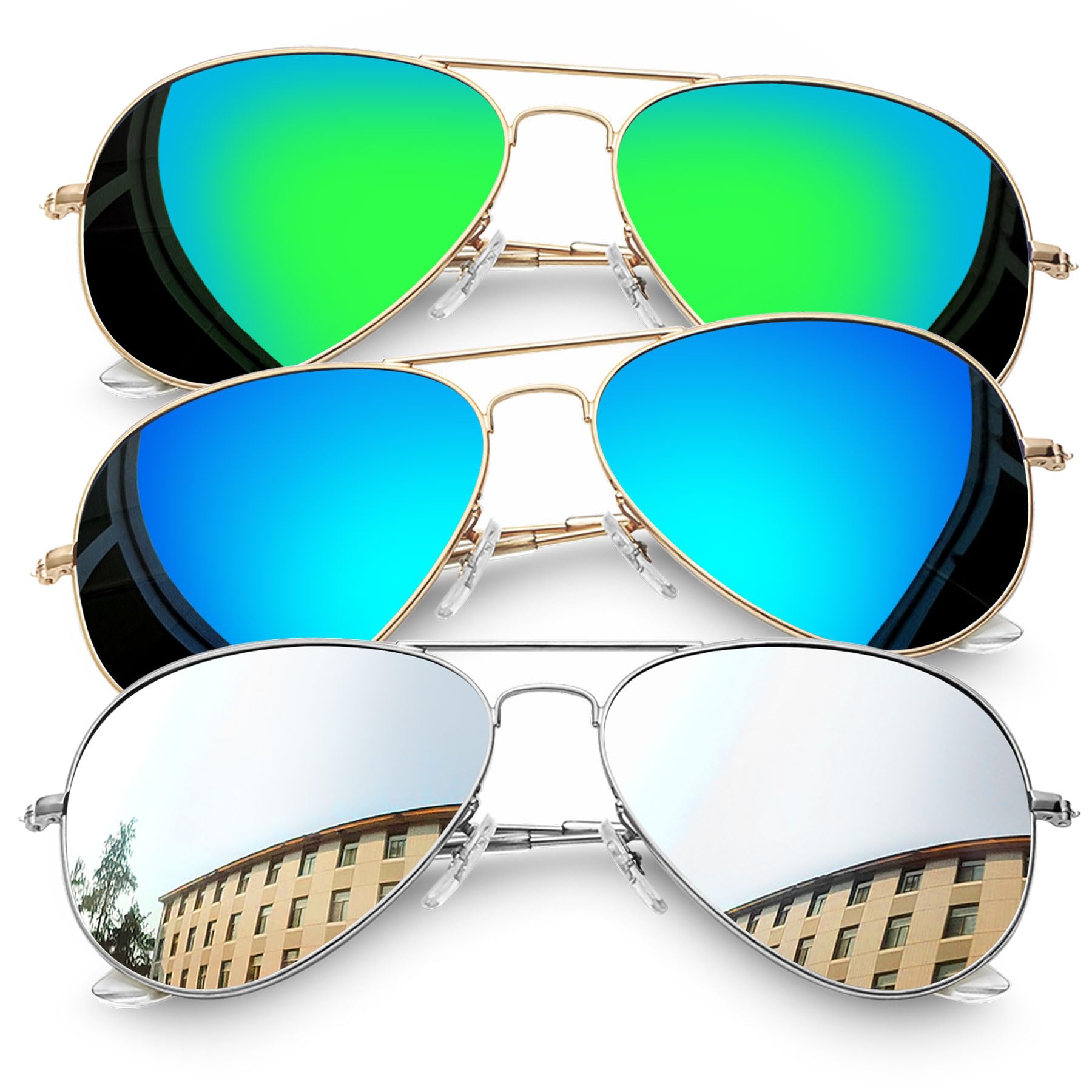 Joopin Bulk Trendy Aviation Sunglasses Polarized UV Protection Retro Sun Glasses Cool Sunnies Fashion Shades