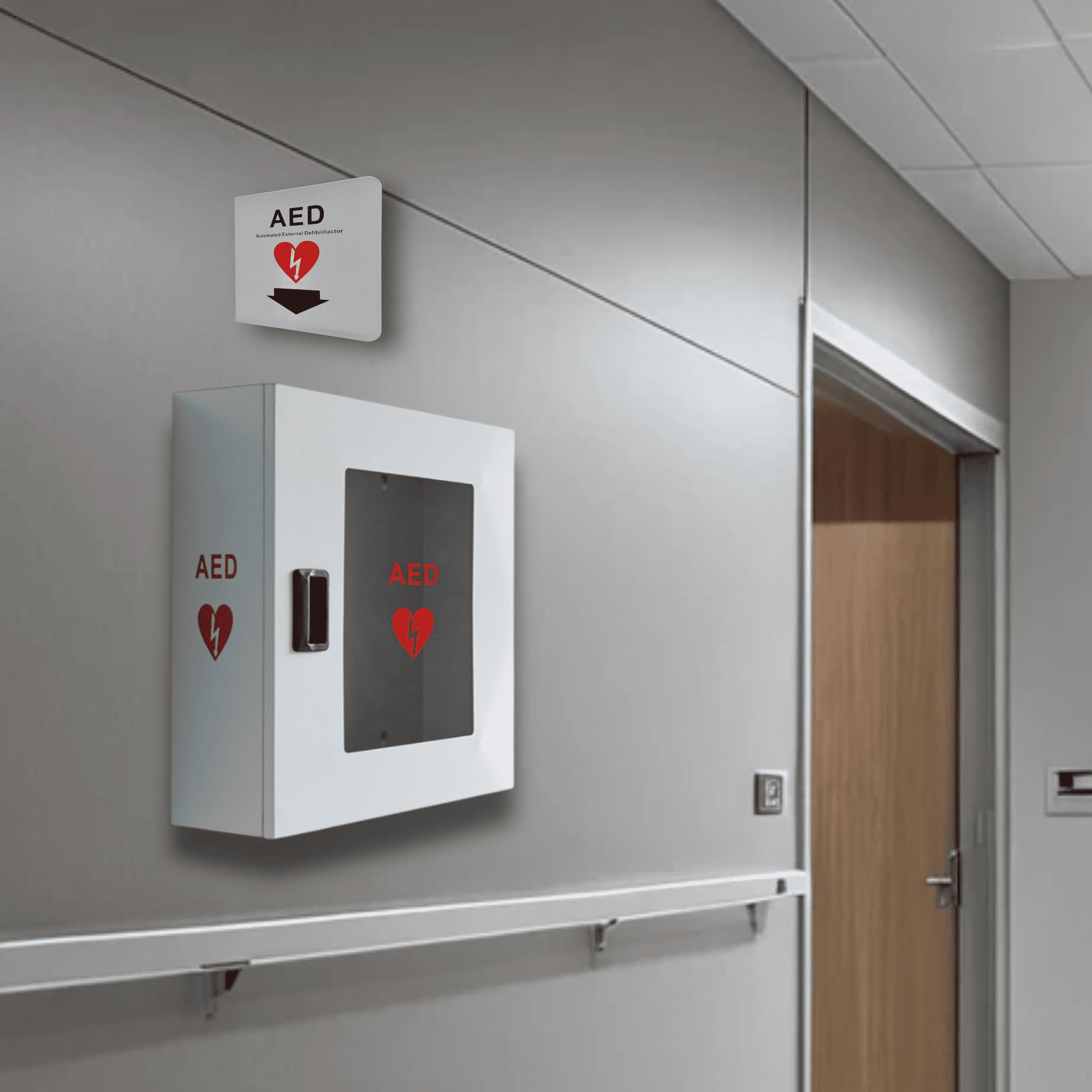 ISOP Armario DEA Caja de Almacenamiento Montada en la Pared Universal para Equipo de Emergencia