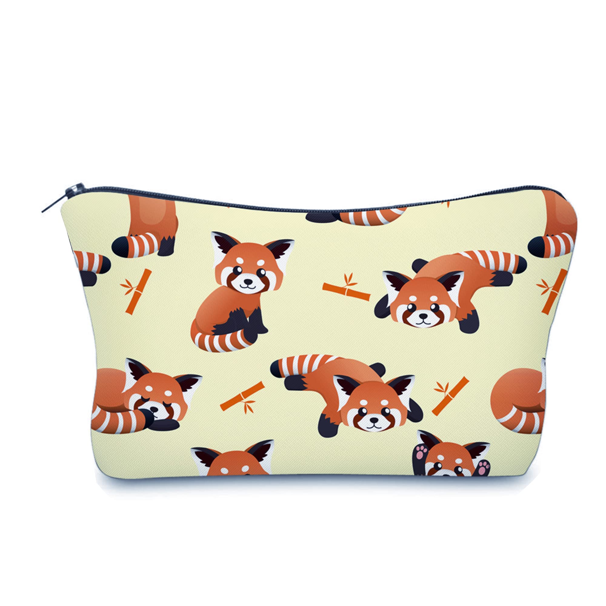 Aiphamy Cute Travel Makeup Bag Cosmetic Bag Small Pouch Gift for Women (Red Panda)