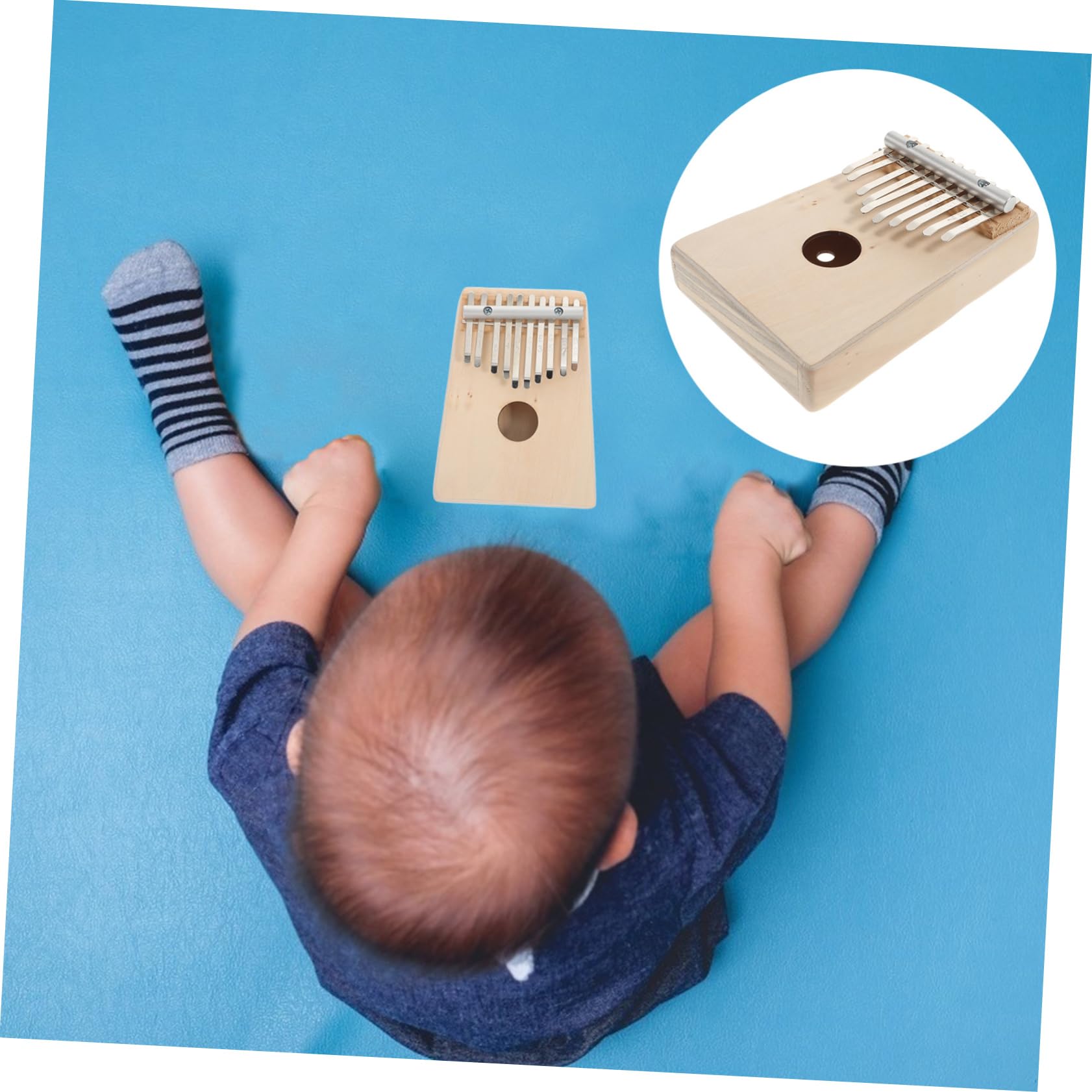 Yardwe Diy Wooden Piano Kit for Boys and Girls 10 Keys Kalimba Portable Thumb Piano