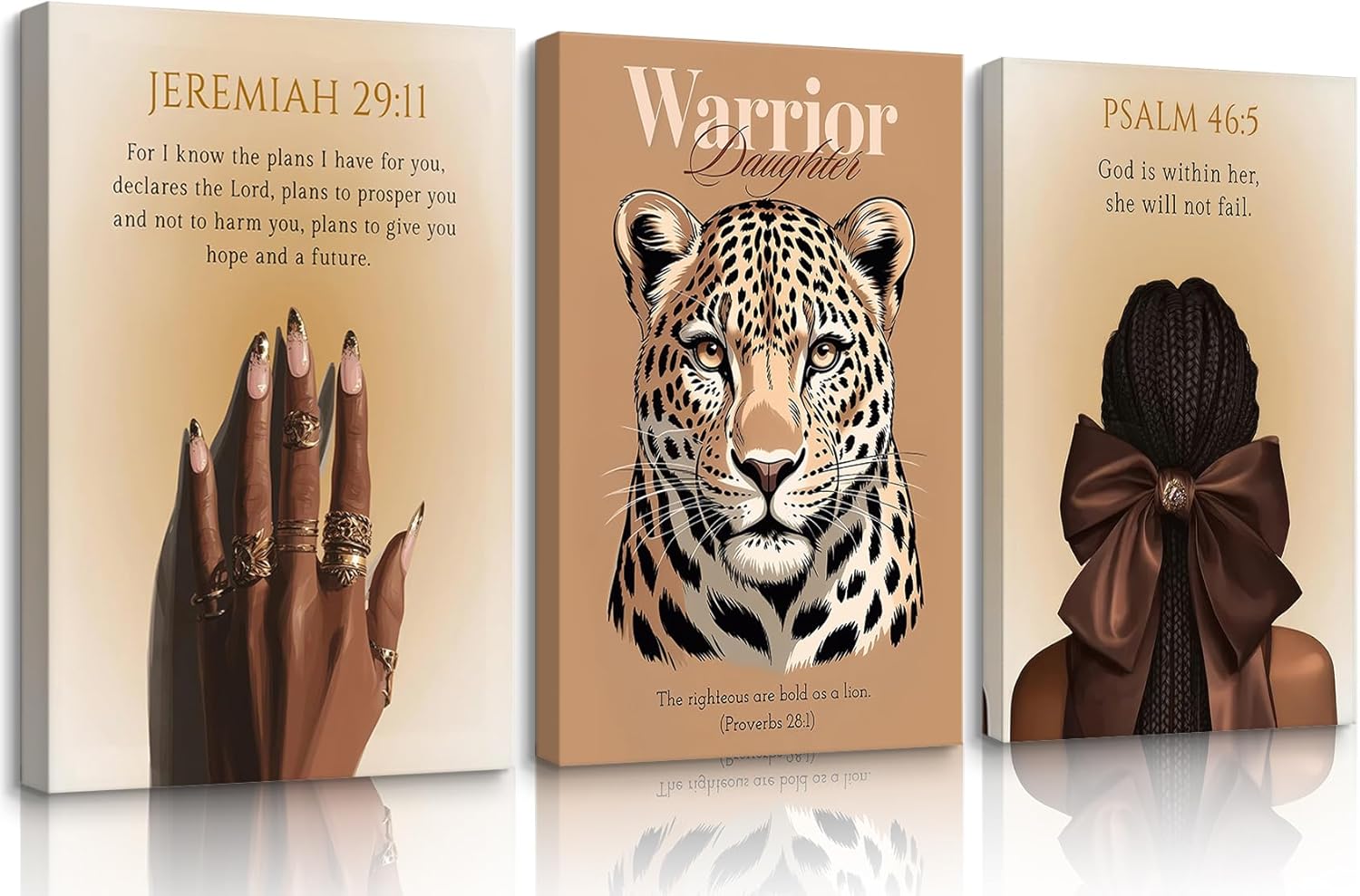 3Pcs Hip Hop Black Men Wall Art Urban African American Man Wall Decor Fashion Male Posters Prints Boss Rings Pictures King Chess Gold Chain Street Painting for Living Room Bedroom 16x24in Canvas