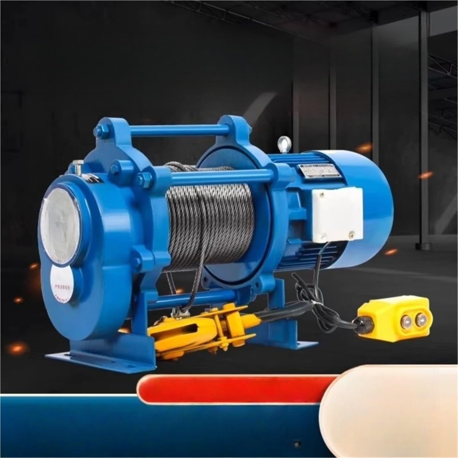 Argani elettrici Verricello Elettrico Paranco elettrico – Piccolo verricello 220V | Per ristrutturazioni edili e sollevamento di materiali pesanti con telecomando(220v 0.8ton 100m)