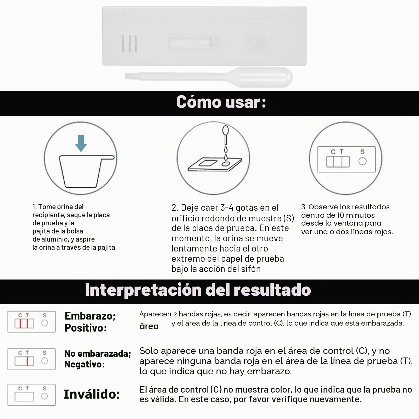 Papel de Prueba de Embarazo de Vaca, Prueba de Embarazo de Vaca de Respuesta Rápida de Alta Precisión Desechable para Granja de Ganado