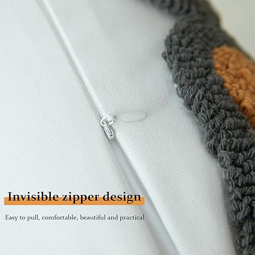 Miniatura 5 de VOGOL Funda de almohada con patrón geométrico, fundas de almohada bohemias con bordado 3D para cama, funda de cojín cuadrada decorativa para el