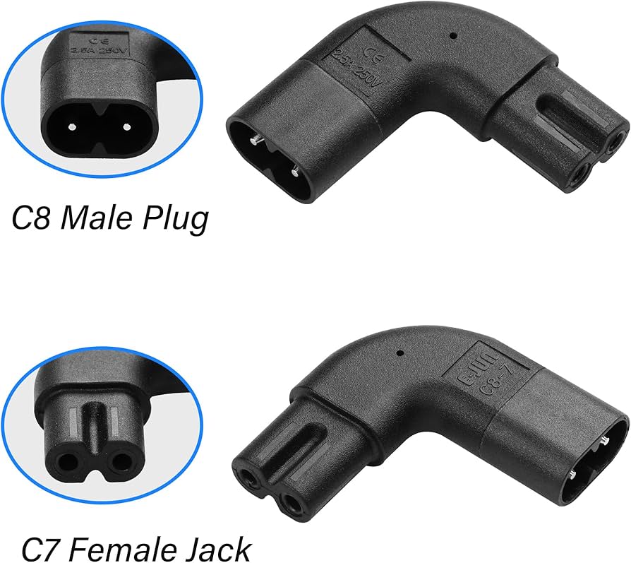 Amazon.com: Generic JSADZKJ IEC 320 C8 to C7 Power Adapter 90