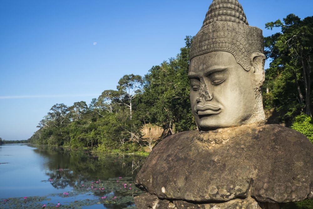 South Gate Angkor Thom Krong Siem Reap Siem Reap Province Cambodia Poster Print by Keith Levit Design Pics (34 x 22)