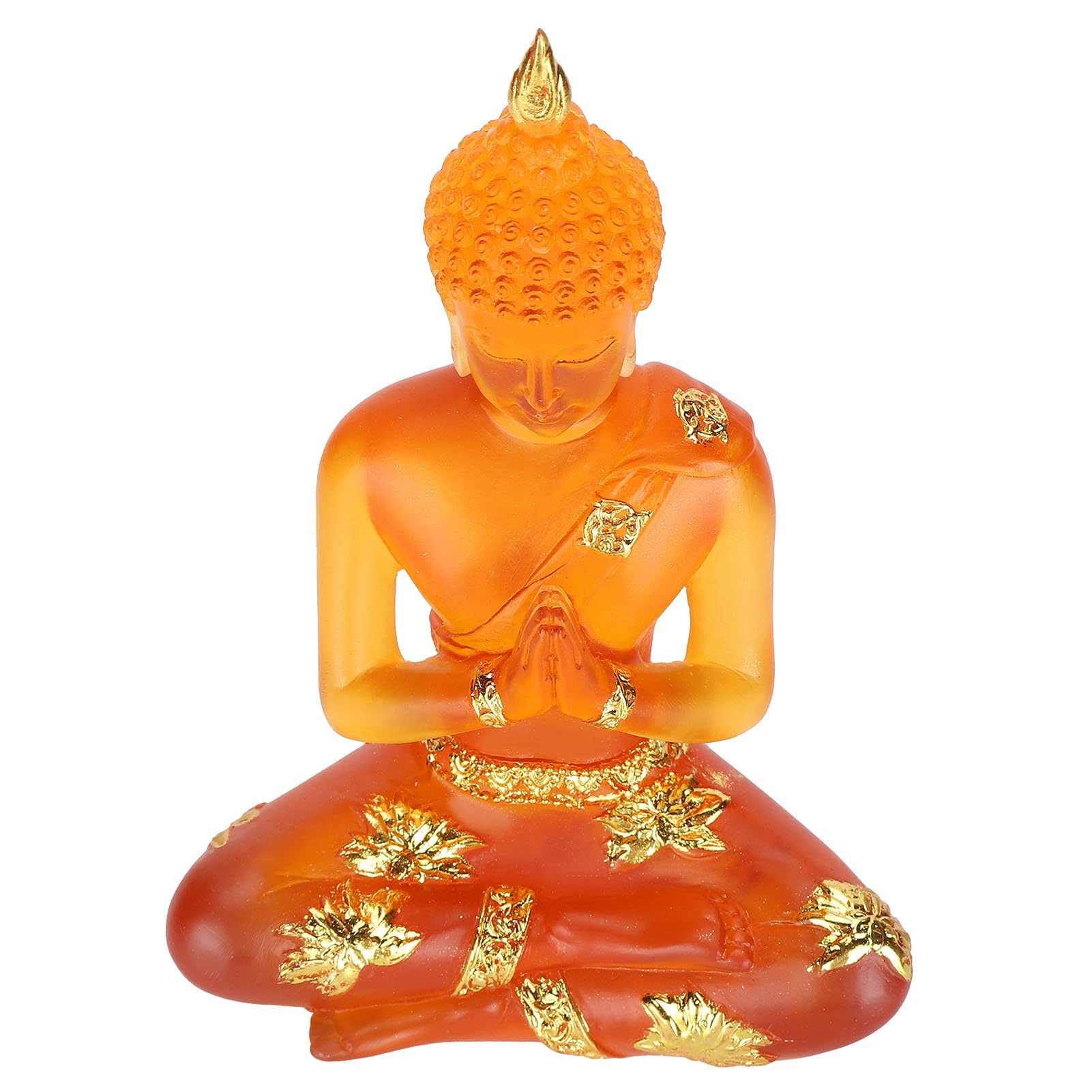Statua del Buddha di Giada Seduto - Piccola Statuetta Trasparente in Resina