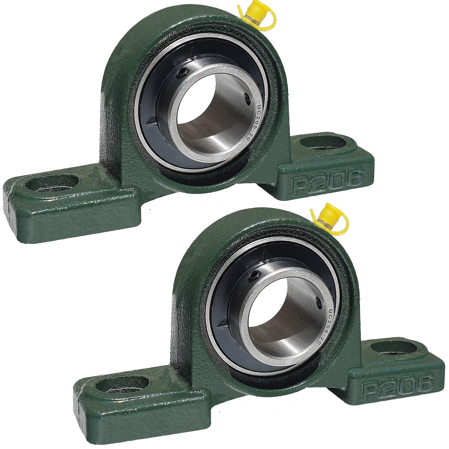 2 Pack UCP208-24 Pillow Block Bearing - 1-1/2" Mounted Pillow Block Bearings Solid Cast Iron Base - Self Alignment (UCP208)
