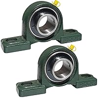 Vista 8 de Paquete de 2 UCP201-8 Rodamientos de Bloque de Almohada - Rodamientos de Bloque de Almohada Montados de 1/2" Base de Hierro Fundido Sólido