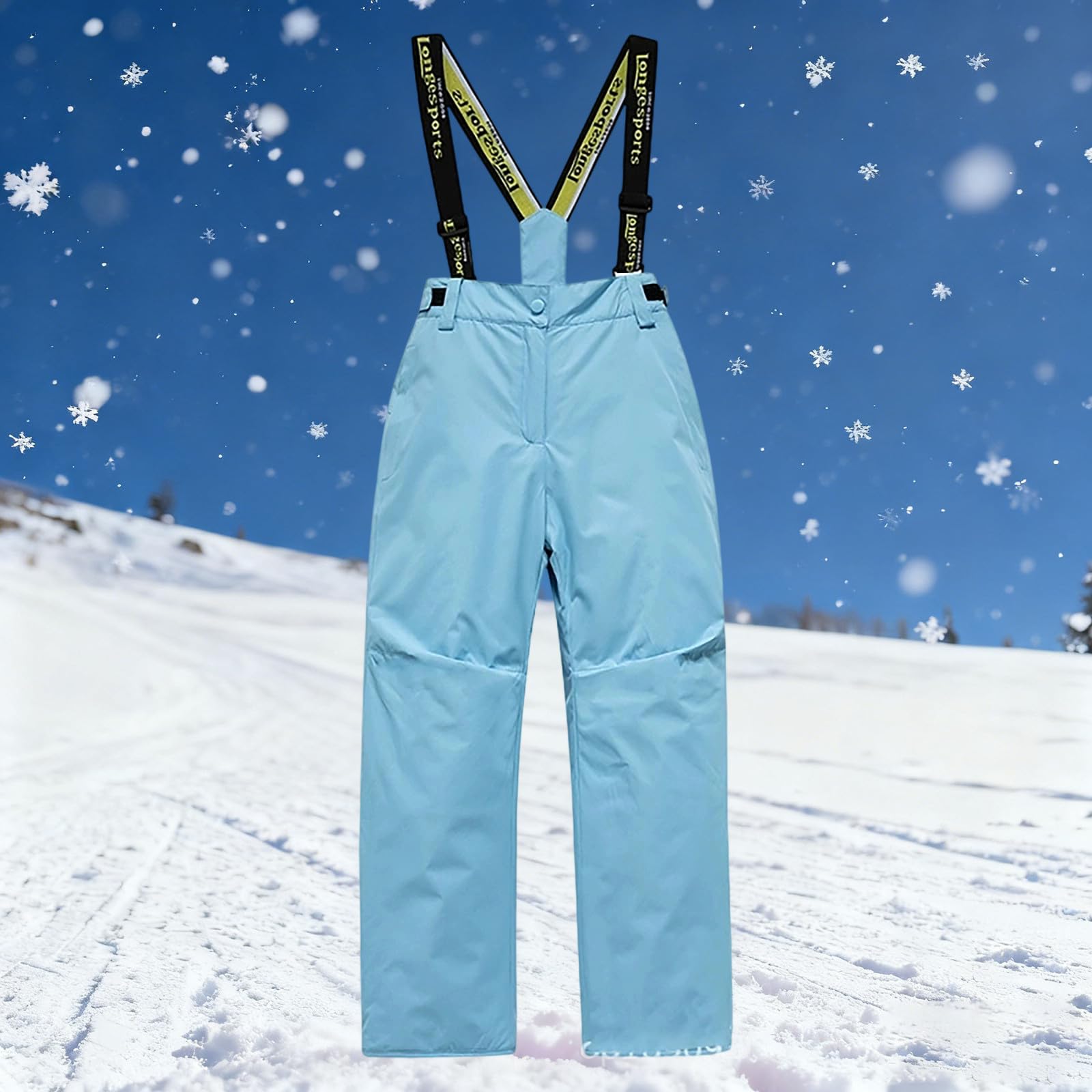 Generisch 2026 Tuta da neve per tutte le stagioni per ragazzi, isolata, antivento, giacca e pantaloni termici, attrezzatura invernale per bambini (blu chiaro, 12-13 anni)