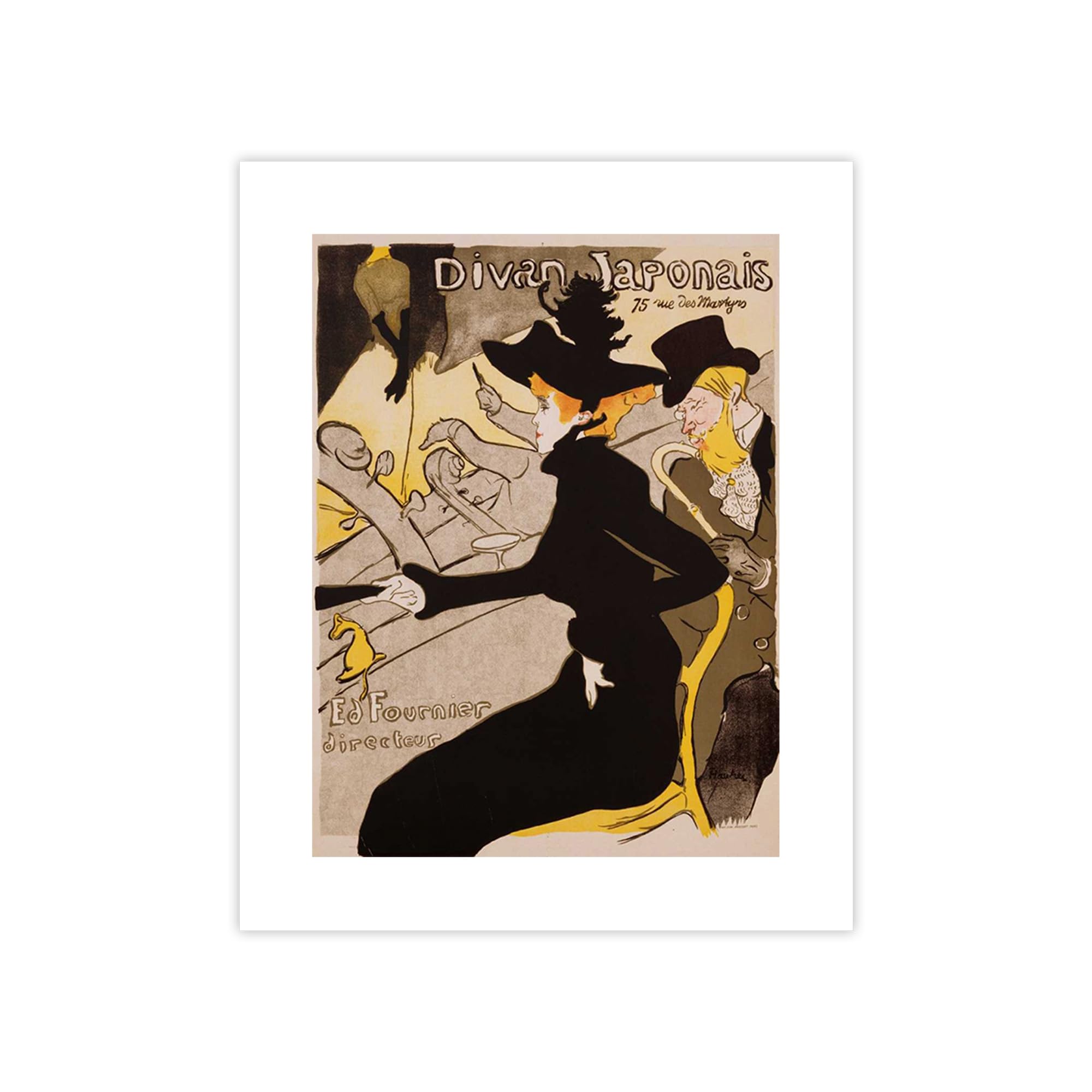 Poster Toulouse-Lautrec Divan Japonais pour salon rétro chic 100x75 cm