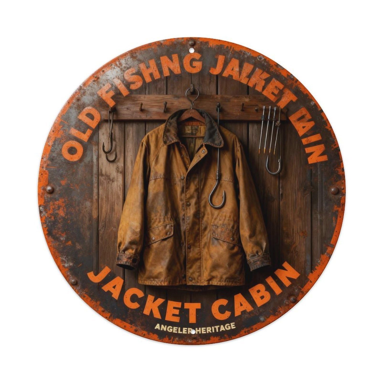 ANGELER HERITAGE Metal Tin Sign Plaque